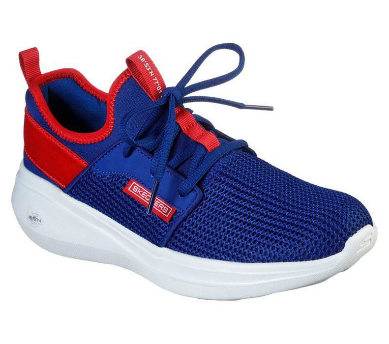 Skechers Dam Blå/Röda Snörskor - Gorun Fast - Valor Usa - Sverige (TSPYU-9681)